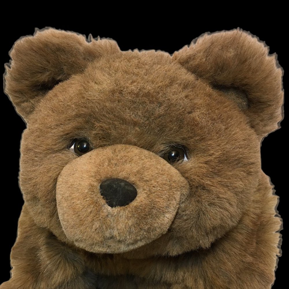 RARE Embrace Grizzly Bear Plush JUMBO Brown Stuffed Animal 24" Korea